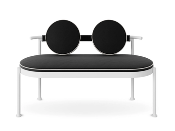 TRACE - Acrylic garden bench with back by Myface