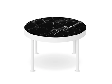 TRACE - Round marble garden side table by Myface