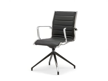 AALBORG LINE 04 - Trestle-based swivel chair with armrests by Nahu