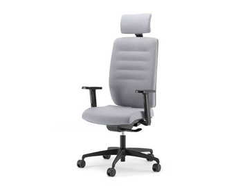 AVA 01 PT - Swivel fabric office chair with 5-Spoke base with armrests by Nahu