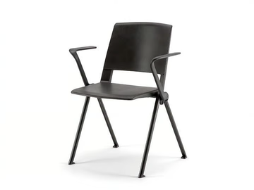 CLIO PLASTIC 02 - Stackable plastic training chair by Nahu