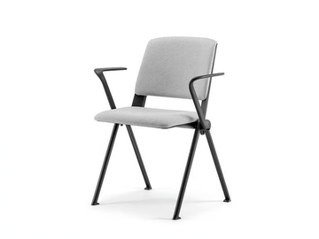 CLIO SOFT 02 - Upholstered plastic training chair with armrests by Nahu