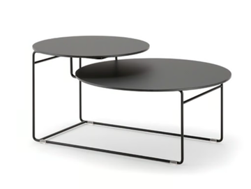 ECLIPSE - Low steel and wood coffee table by Nahu