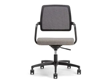 KOS AIR 03 BK - Swivel chair with armrests with 5-spoke base by Nahu