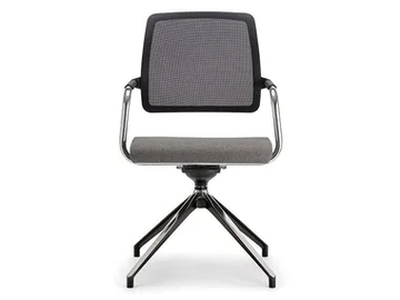 KOS AIR 04 - Trestle-based swivel chair with armrests by Nahu