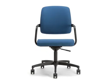 KOS SOFT 03 BK - Swivel chair with armrests with 5-spoke base by Nahu
