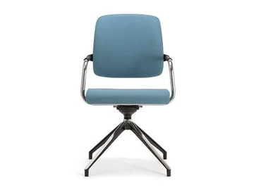 KOS SOFT 04 - Swivel trestle-based chair with armrests by Nahu