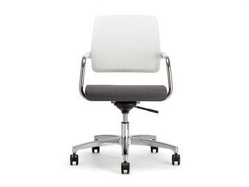 KOS WHITE AIR 03 - Swivel chair with 5-spoke base with armrests by Nahu