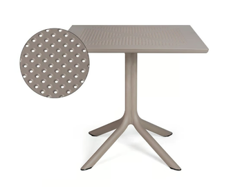 CLIP 80 - Square height-adjustable DurelTOP table by Nardi