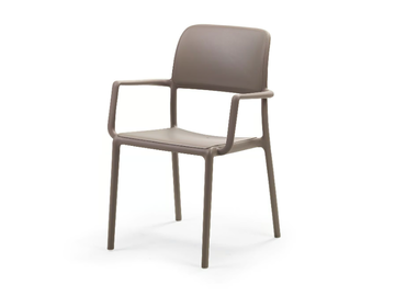 RIVA - Stackable garden chair with armrests by Nardi
