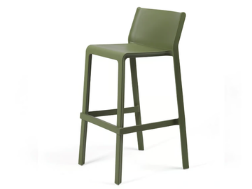 TRILL STOOL - High stool with back with footrest by Nardi