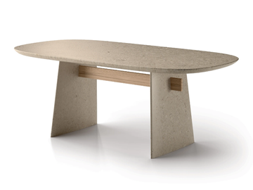 ADAM - Stone dining table by Natuzzi Italia