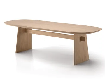 ADAM - Wooden dining table by Natuzzi Italia