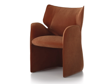 BEAT - Upholstered easy chair with armrests by Natuzzi Italia