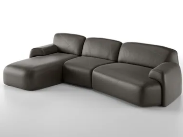 BUDDIE - 3 seater leather sofa by Natuzzi Italia