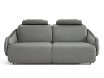 CALILLA - Recliner 2 seater leather sofa with headrest by Natuzzi Italia