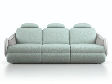 CALILLA - Recliner 3 seater fabric sofa with headrest by Natuzzi Italia