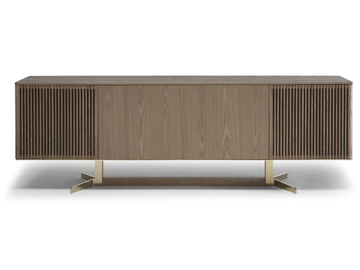 CAMPUS - Solid wood sideboard with doors by Natuzzi Italia