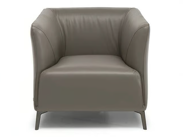 DODI - Leather armchair with armrests by Natuzzi Italia