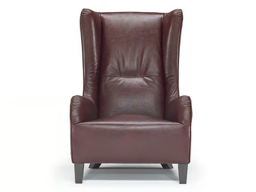 MARLENE - Leather armchair with armrests by Natuzzi Italia