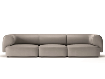 MELODY - 3 seater leather sofa by Natuzzi Italia