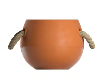 SILO - Round terracotta vase by Natuzzi Italia