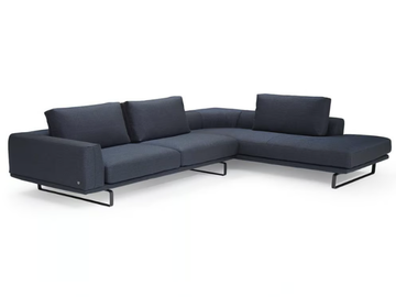 TEMPO - Sectional fabric sofa with chaise longue by Natuzzi Italia