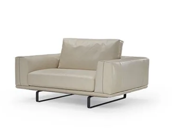 TEMPO - Upholstered armchair with armrests by Natuzzi Italia