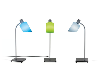 LAMPE DE BUREAU - Glass and steel desk lamp by Nemo