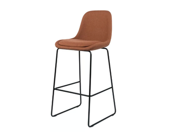 ALISHA SG01 - High fabric stool with footrest and back by New Life