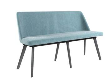 AMA PA02 - Upholstered fabric bench with back by New Life
