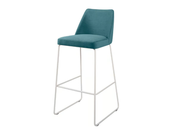 AMA SG01 - Sled base fabric stool with footrest and metal base by New Life