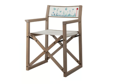 DOLCEVITA PO01 - Folding wooden and fabric chair with armrests by New Life