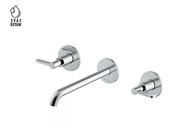 BLINK CHIC 71022E / 71122E - Wall-mounted washbasin tap with individual rosettes without waste by Newform