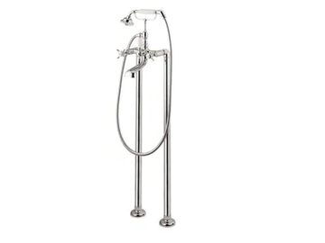 DAYTIME - Floor standing bathtub set with diverter with hand shower by Newform