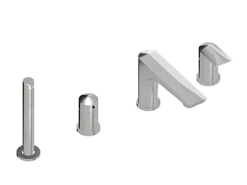 DELTA ZERO 72282C - Deck mounted bathtub tap with hand shower and diverter by Newform