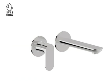 EXTRO - Wall-mounted single handle washbasin mixer without waste by Newform