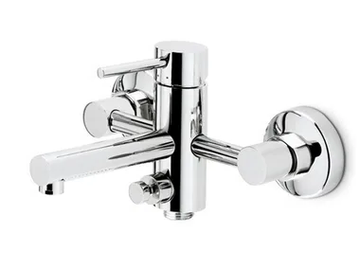 MINI-X - Wall-mounted single handle bathtub mixer with diverter by Newform