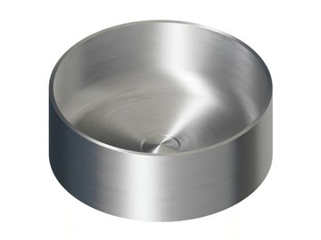 SOLO STEEL 72301X - Round countertop stainless steel washbasin by Newform