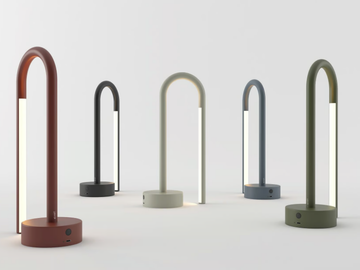 MINI BOW - LED aluminium table lamp with USB charging by Nexia