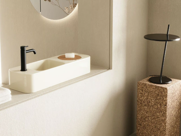 NANOO - Countertop rectangular ceramic handrinse basin by Nic
