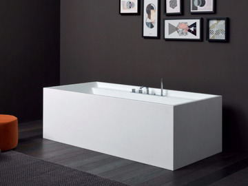 POOL MAXI - Rectangular Corian® bathtub by Nic