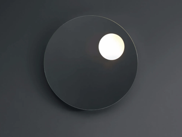 SHADOW - Round wall-mounted mirror with integrated lighting by Nic