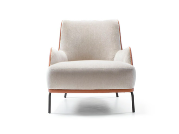 BEA LOW - Fabric armchair with armrests by NICOLINE