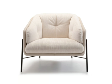 FASHION - Fabric easy chair with armrests by NICOLINE