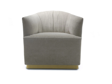 LADY - Fabric easy chair with armrests by NICOLINE