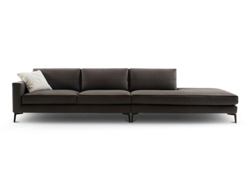 NAUSICAA - 3 seater leather sofa by NICOLINE