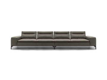 PACIFIC SQUARE - 4 seater leather sofa by NICOLINE