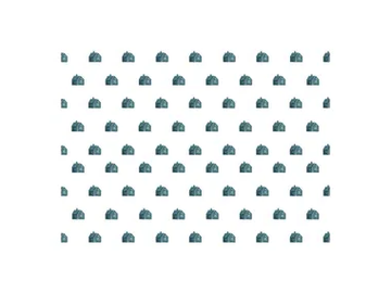 HOUSE BLUE - Motif wallpaper by Nidi