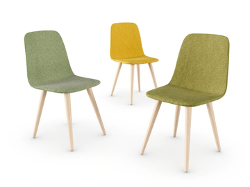 POD WOODY - Upholstered chair by Nidi